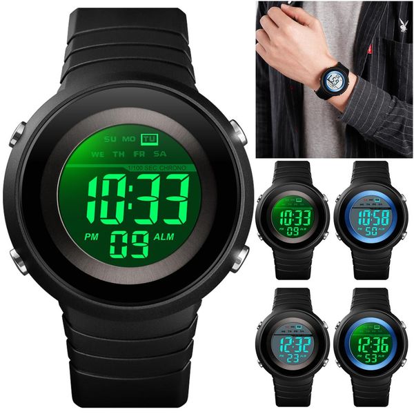 

2019 children's 50m waterproof watches kids el backlight sport alarm watch for boys girls men women electronic wrist watch