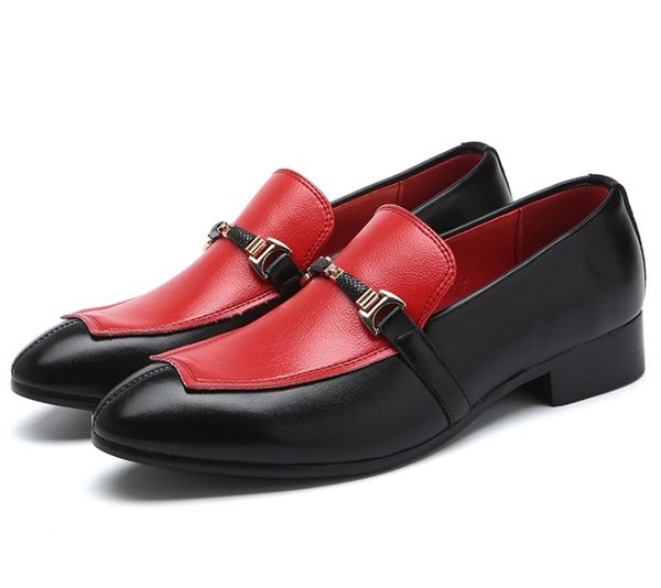 

new fashion elegant oxford shoes for mens large sizes formal shoes pu leather dress shoes loafers slip on masculino size:37-48, Black