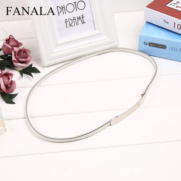 

women golden long elastic party waistband 76cm belt string new belt decor 30inch waist silver metal, Black;brown