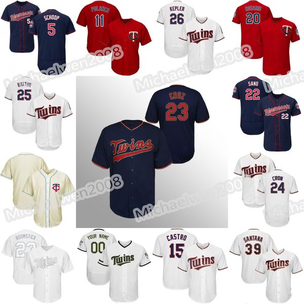 

20 Nelson Cruz Minnesota Jorge Polanco Miguel Sano Eddie Rosario Twins Jersey C.J. Cron Max Kepler Jonathan Schoop Byron Buxton Rogers Mauer