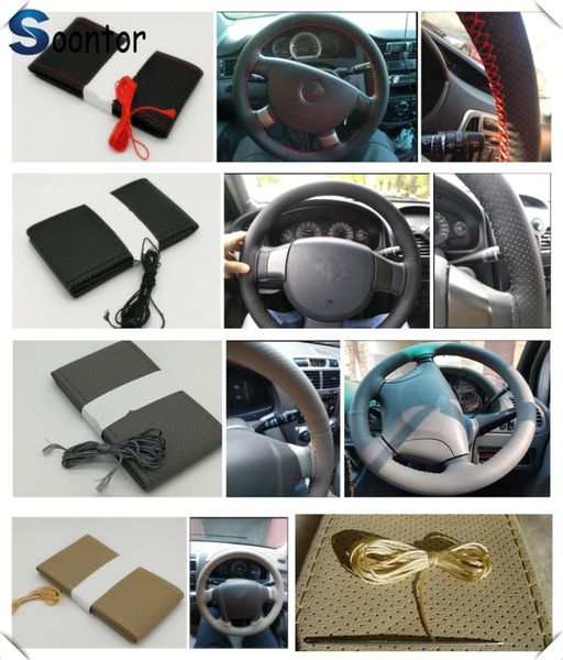 

car accessories soft fiber leather steer braided diy steering wheel cover for elantra sonata le accent i10 ioniq fe