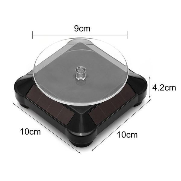 

солнечная витрина 360 turntable вращающихся ювелирных изделий часов кольцо телефона подставка дисплей организатор держатель черный белый