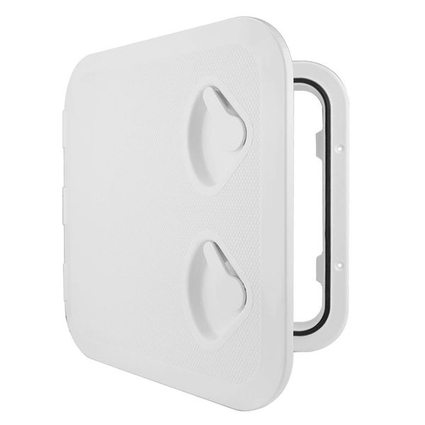 

marine deck access hatch & lid - 14.76 x 14.57 inch (white