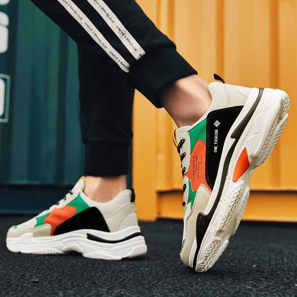 

2018 new style autumn & winter chic korean style shoe men's high shoes versatile korean-style fashion casual sports men trendy s, Black