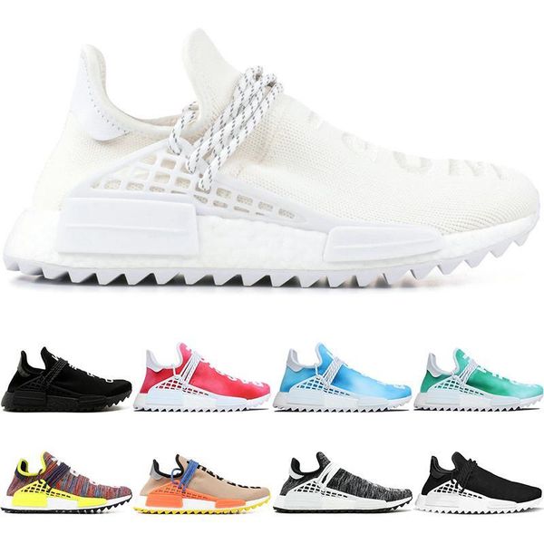 

human race trail running shoes men women pharrell williams hu runner nerd black white peace passion younth limited sport sneaker size 36-47