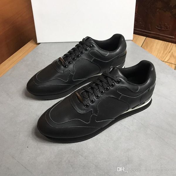 

arena men leather sneakers luxury shoes kayne west trainers brand mens sneakers men brand fashion shoes xg18091606, Black