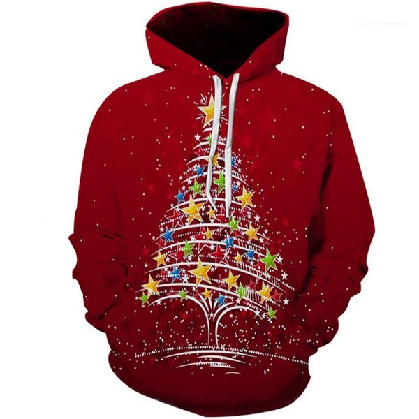

одежда рождество mens winter desinger толстовка 3d печать с длинным рукавом homme одежды фестиваль стиль осень повседневной, Black