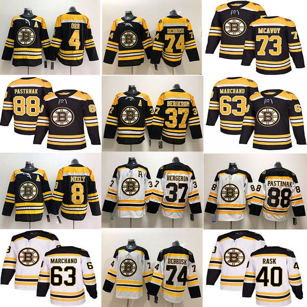

2019 boston bruins hockey jerseys 33 zdeno chara 8 cam neely 88 david pastrnak 63 brad marchand 73 charlie mcavoy 74 jake debrusk 46 krejci, Black;red