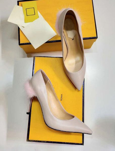 

original box] luxury new women high heel pumps dress wedding slip-on cowskin bootom shoes size 35-41, Black