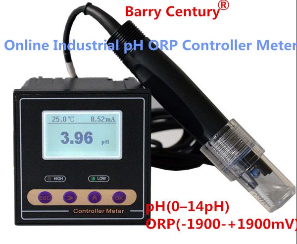 

ph-110 online industrial ph orp controller tester meter monitor ph(0-14 ph) orp(-1900-+1900 mv