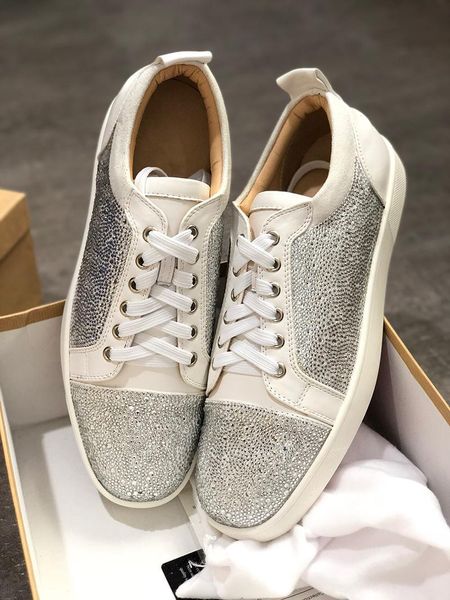 

2019 designer fashion hococal red bottoms shoes studded spikes flat sneakers glitter party lovers genuine leather casual rivet sneaker, Black