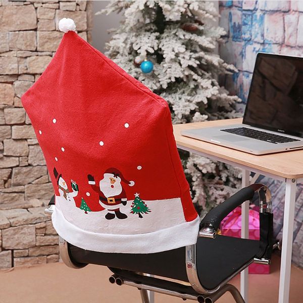 

christmas restaurant chairs decorations cover cover cute cartoon pattern holiday ornaments