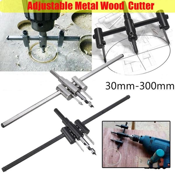 

30-300mm adjustable drill bit metal wood hole saw cutter circle hole drill bit