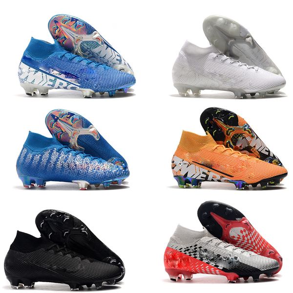 

mens soccer shoes superfly 7 elite se fg soccer cleats ronaldo cr7 neymar outdoor football boots mercurial vapors 13 elite fg
