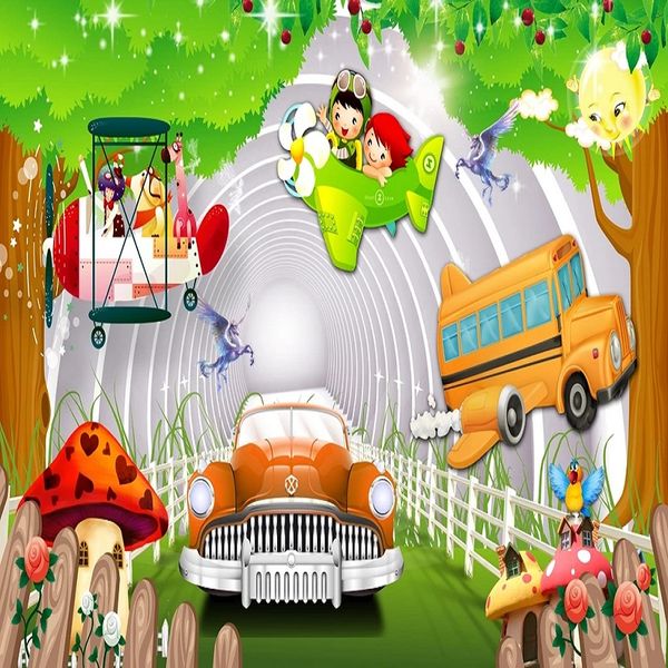 

custom large mural 3d wallpaper nordic modern children world cartoon child bedroom mural tv back wall decor deep 5d embossed