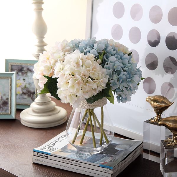 

урожай искусственный поддельный гортензия цветочная комната свадебный букет декор
