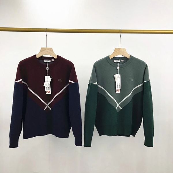 

crocodile womens sweater french designer jumper luxury wool sweater elegant new college ladies jumper winter womens sweater, White;black