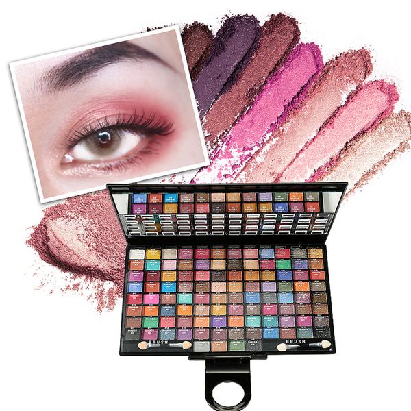 

bgvfive100 colors eyeshadow blush palette long lasting glitter earth tints high pigment eye makeup shadow