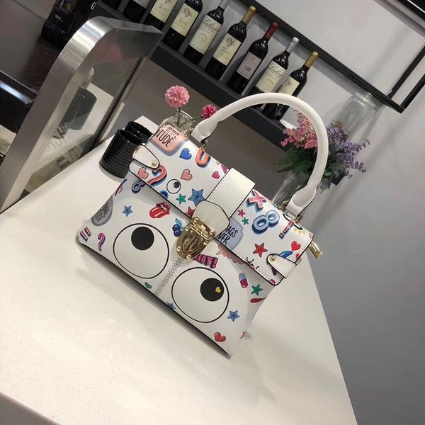 

Pink sugao luxury women handbags designer cartoon cute shoulder handbag new fashion and casual tote bag big eye flap crossbody handbag brand