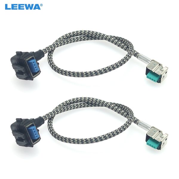 

leewa 2pcs car hid xenon bulb ballast high voltage wire harness for d1s d1 d3 d3s xenon headlight relay cable adapter#5988