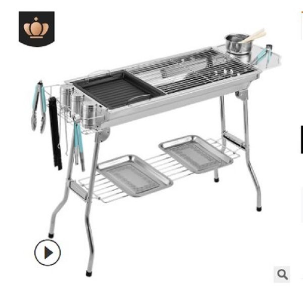 

2020 factory direct barbecue outdoor stainless steel barbecue bbq carbon oven portable folding barbecue