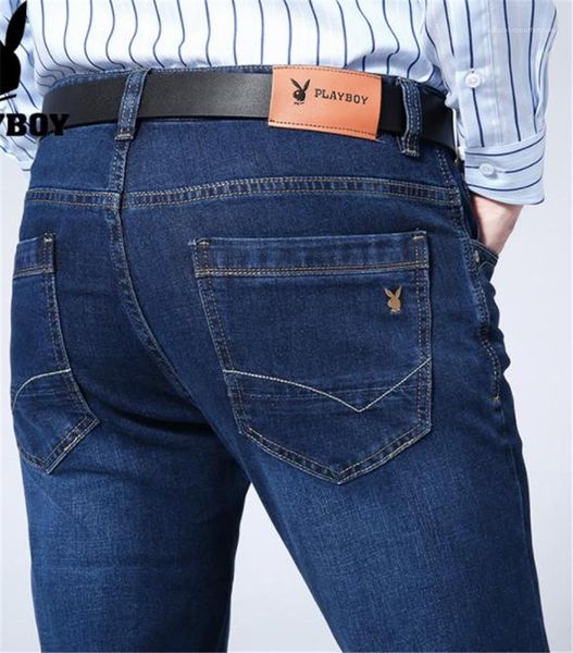 

brand boy mens jeans plus size mid waist dark blue with zipper mens long pants male apparel new designer straight
