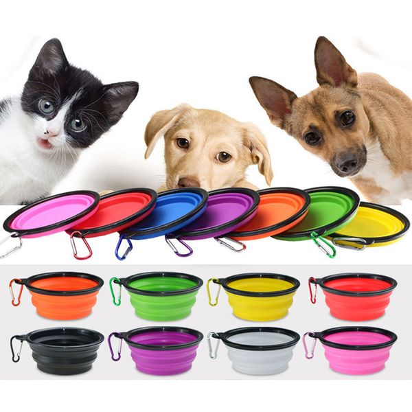 

35oz large travel collap ible pet training dog cat feeding bowl water di h feeder ilicone foldable fri bee 9 color
