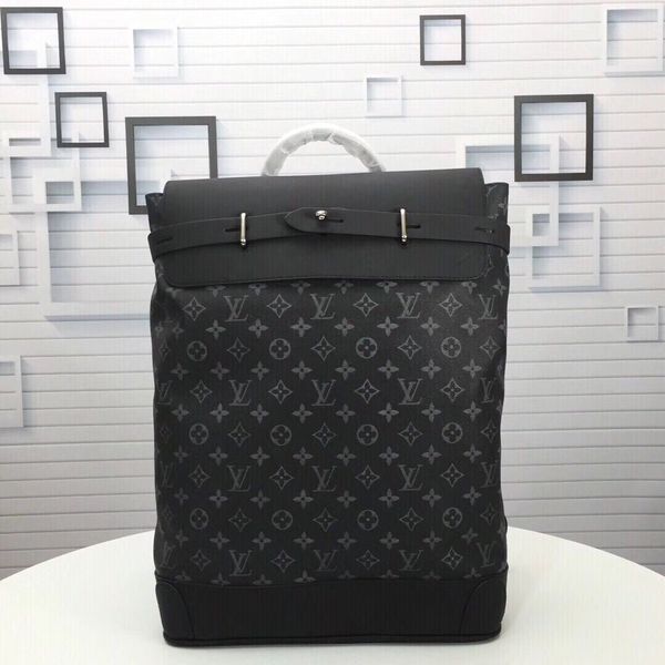 

классические рюкзаки с замком для мужчин натуральная кожа холст роскошный модный дизайн сумка рюкзак для мужчин ноутбук 45-32-16см