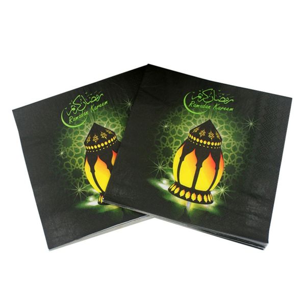 

table napkin 20pcs ramadan eid decoration printed tissue napkins decorations for home muslim festival party