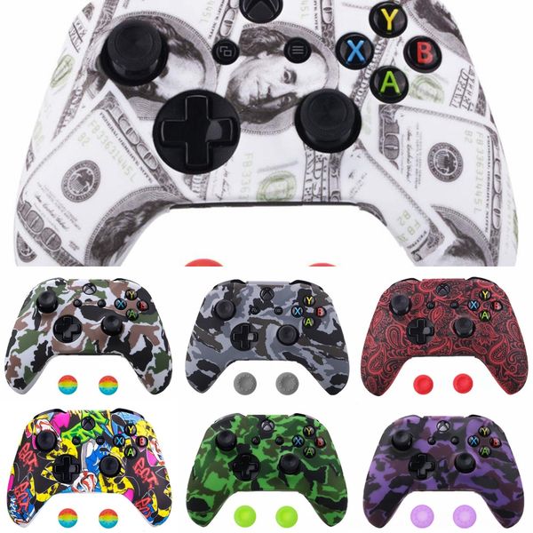 

fhuub для xbox защиты силиконового чехла один геймпада против падения материала полосы анти-скольжений и мягкого дизайна комфортно чувствова