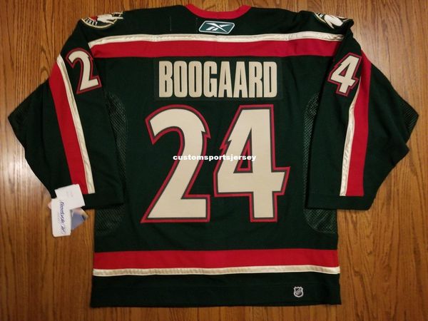 

Дешевые пользовательские Дерек Boogaard Винтаж Миннесота Дикий 6100 Pro Джерси сшитые ретро хоккей Джерси XS-5XL