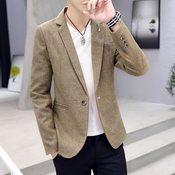 

spring thin section casual small suit slim handsome young korean version men s blazers, White;black