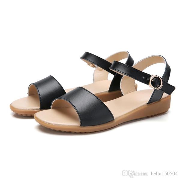 Sandali di marca firmati Scarpe da donna incinte antiscivolo Sandali esterni Comodo fondo morbido Scarpe da madre concise Scarpe casual estive solide