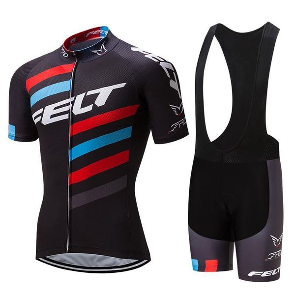 

2020 new 2020 felt pro cycling jersey bike short set mtb ropa ciclismo pro cycling wear mens bicycling maillot culotte, Black;red