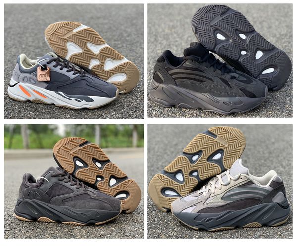 

new arrival 700 magnet man athletic designer shoes white grey orange kanye west woman fashion fv9922 trainers good quality come with box