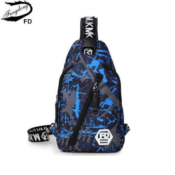 

fengdong male small chest bag waterproof one shoulder bag women travel bags men casual sling crossbody mini messenager
