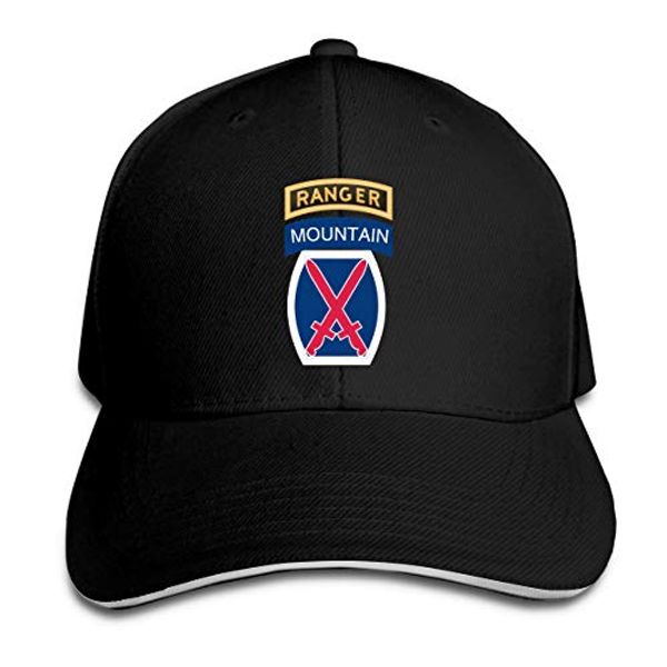 

10th mountain division with ranger baseball cap adjustable peaked sandwich hats unisexe men baseball sports outdoors hip-hop strapbacks hat, Blue;gray
