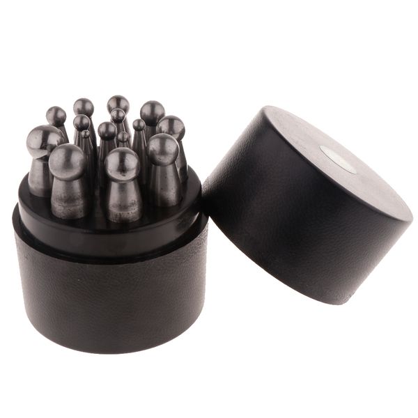 

jewelry diy craft punch set metal dapping working tool kit(15pcs/17pcs