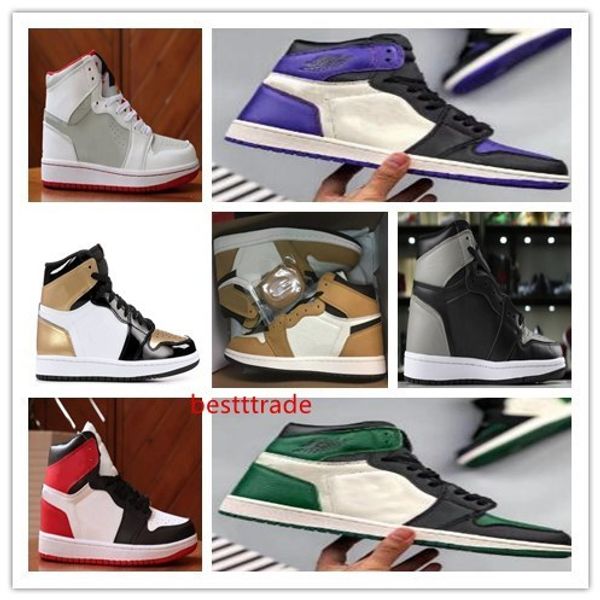 

1s high og rookie of the year pine green court purple 1 shadow basketball shoes bred toe game royal sports sneakers ment