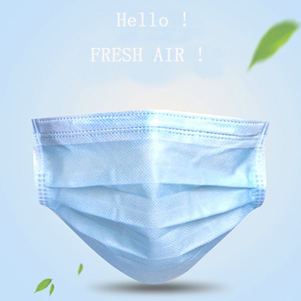 

2020 disposable face mask for virus breathable protective solid mask anti dust 10pcs ear loop mask