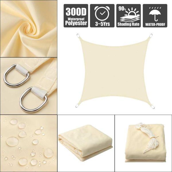 

280gsm hdpe farbic square 5x5m/4x4m sun shade sail sunshading nets 4x4m for garden cover flowers plants patio lawn