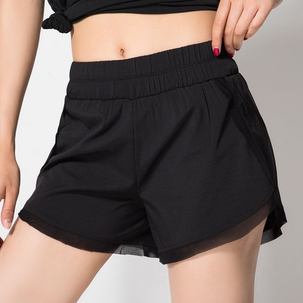

new mesh hemmed shorts women shorts women shose high waisted, White;black