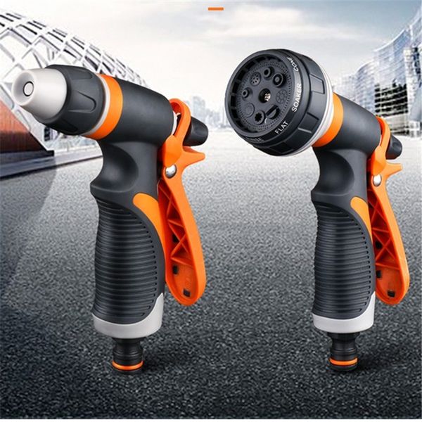 

adjustable 8 pattern water nozzle head hose sprayer garden sprayer auto pet car washing water grab garden gun hose nozzles