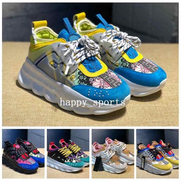 

2019 chain reaction fa hion luxury de igner trainer lightweight link embo ed ole me h rubber leather men women ca ual hoe port 36 45