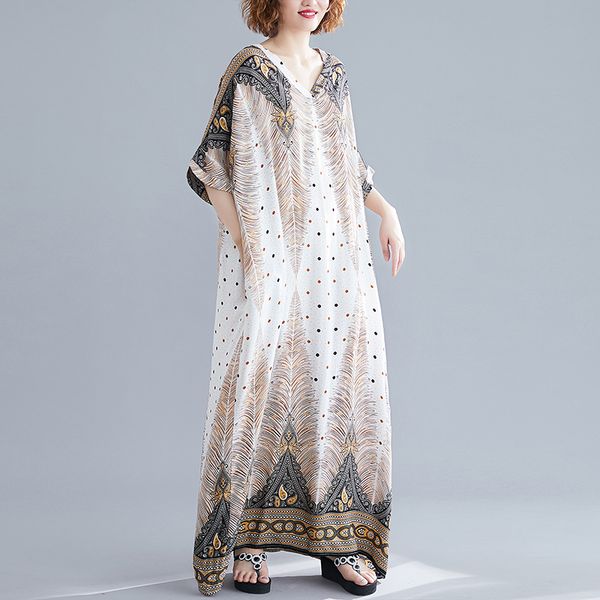 

party dresses summer cotton v-neck bohemian holiday skirt bat sleeves literary large size loose and thin ultra long female, White;black