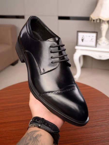 

sanjietou leather shoes, men's casual men round head with men's in british business dress mens dressing shoes men's designer, Black