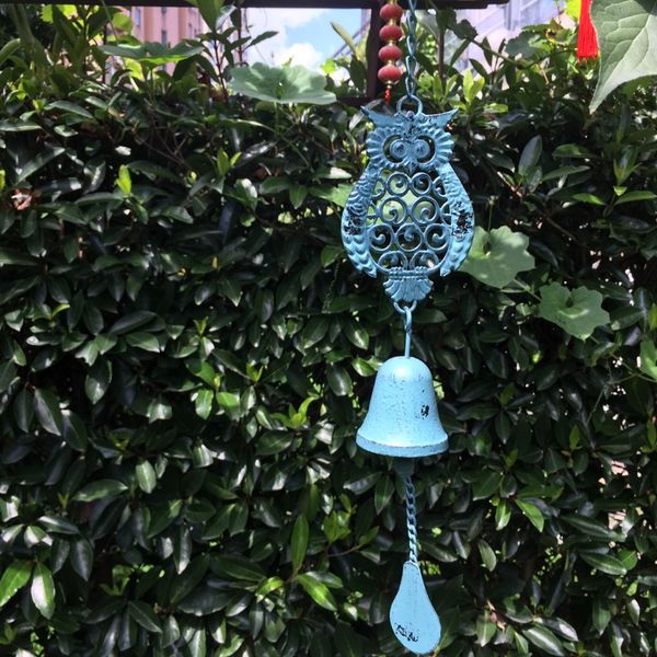 

cast iron owl wind chime iron wind chime pendant outdoor garden decoration gardening grocery