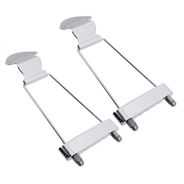 

2x 6 string guitar tailpiece bridge for archguitar replacement chrome