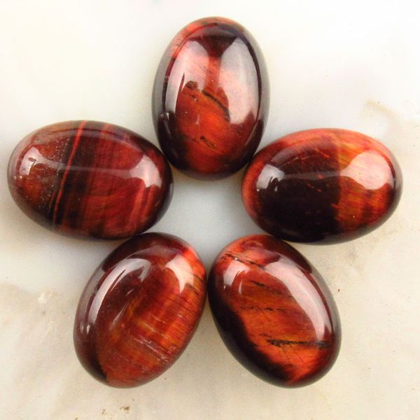 red tiger eye cabochon