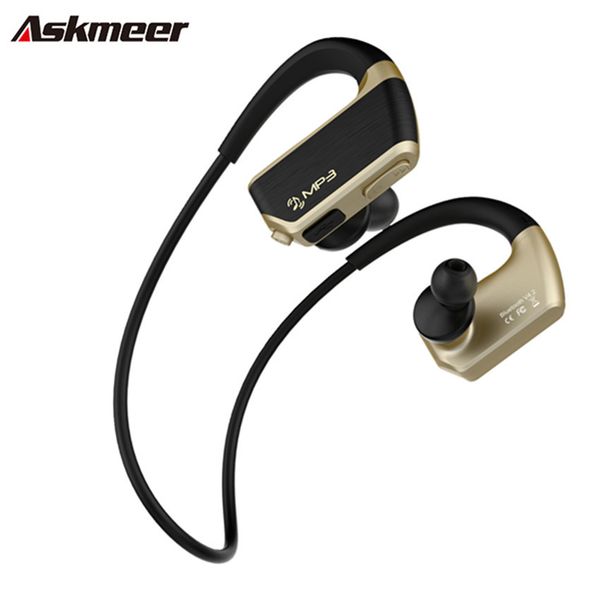 

askmeer j2 8g anti-sweat mp3 music player+wireless bluetooth handsheadset with mic sport running earphone earbuds for phone